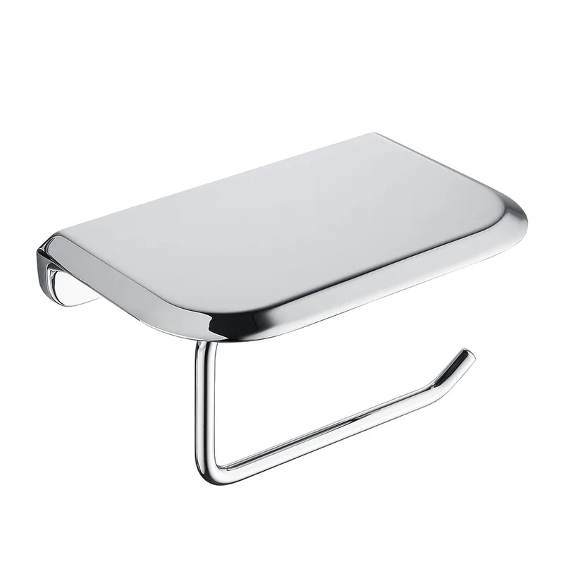 Держатель туалетной бумаги Abber Nord AA1530 полкой для телефона, хром