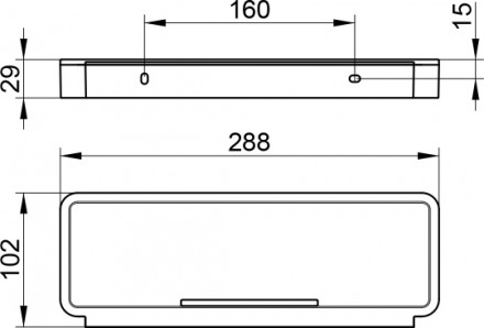 Полка Keuco Plan 14958 010038 хром, серая