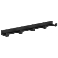 Планка с крючками Wonzon & Woghand Eclipse WW-9155-BL для ванны, черный матовый