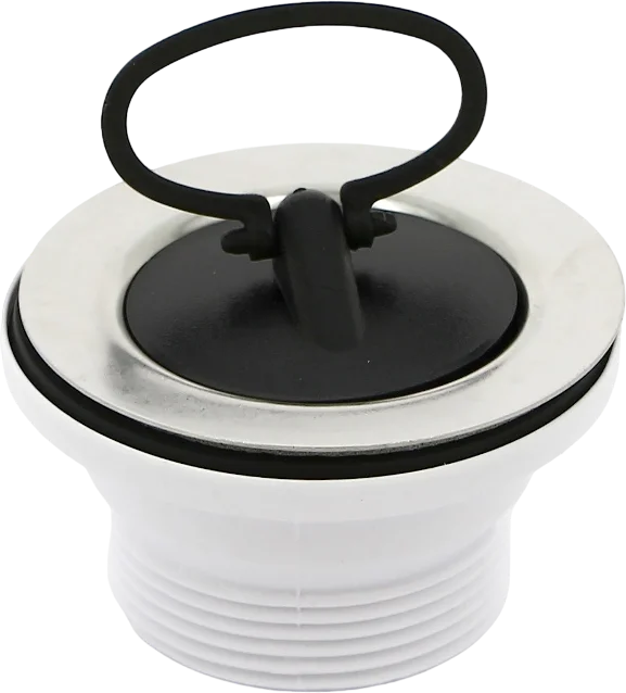 Донный клапан McAlpine MRWW1 для раковины, без перелива, с пробкой, хром/белый