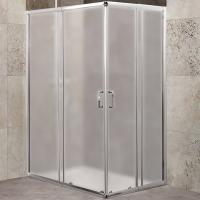 Душевой уголок BelBagno Unique 115х90 UNIQUE-AH-2-100/115-75/90-P-Cr профиль хром стекло рифленое