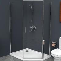 Душевой уголок BelBagno Uno 100х80 UNO-195-PH-1-100/80-C-Cr профиль хром стекло прозрачное