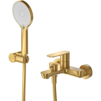 Смеситель для ванны Cezares Stylus STYLUS-VD-BORO с душевым гарнитуром, золотой матовый