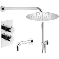 Душевой комплект Plumberia Selection IXO KITXOT19QCR60 250 мм, с термостатом, хром