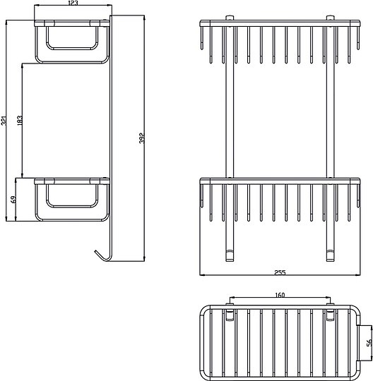 Полка двойная ZorG Antic AZR U-3 BR