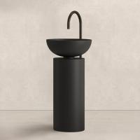 Milldue Noorth milldue edition SABA 45 Раковина напольная Ø45x90см, слив в пол, без отв., цвет: черный матовый