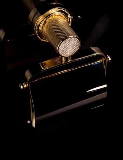 Держатель туалетной бумаги Boheme Royal Cristal 10921-G с крышкой Золото