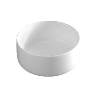 Раковина ArtCeram Cognac COL004 01 34 накладная, без отв., без перелива, на столешницу, Saniglaze, Ø35xh16 см, белый глянцевый