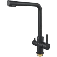 Смеситель для кухни Shevanik S868H с подключением к фильтру, черный