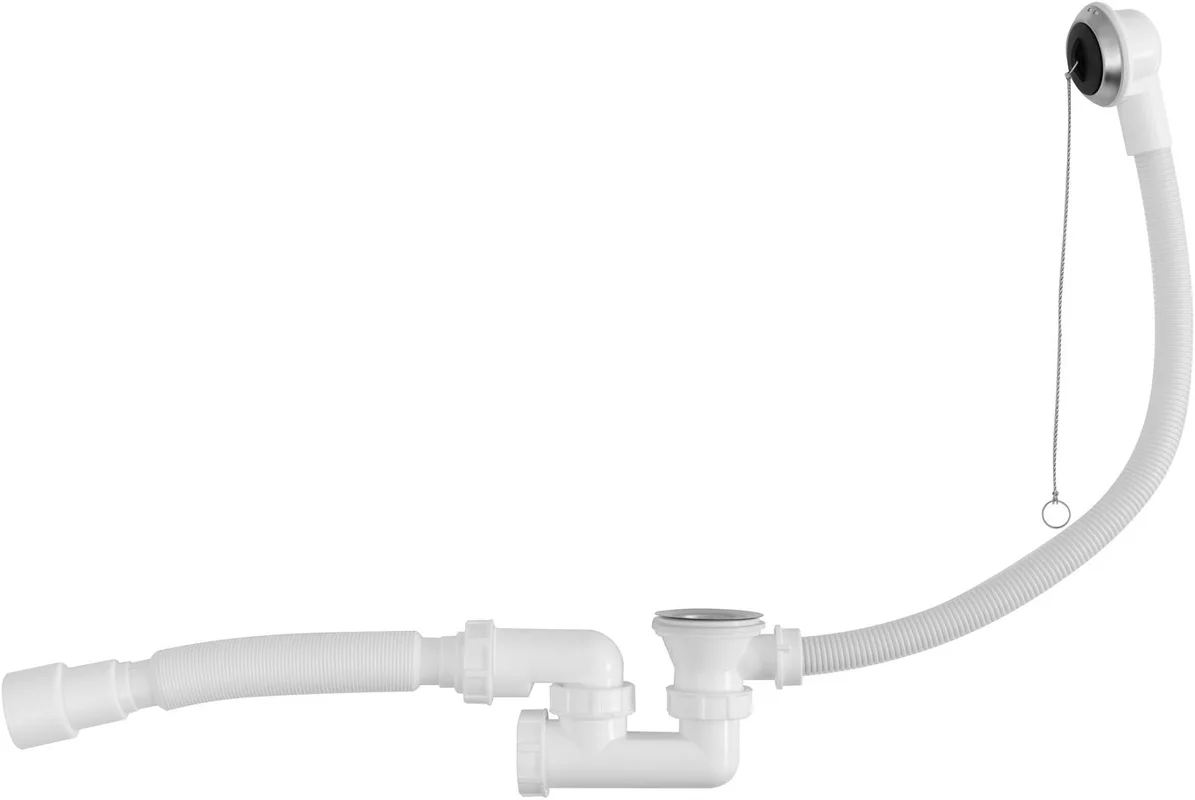 Слив-перелив для ванны Aquanet 328880 хром, с сифоном