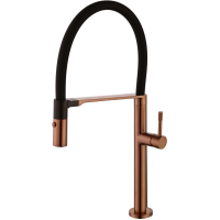 Смеситель для кухни Boheme Uno 114-CB с гибким изливом, медь матовая