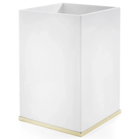 Ведро для мусора 3SC Mood Deluxe MDW65AGD цвет белый матовый | золото