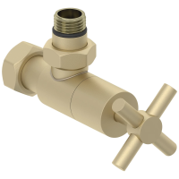 Вентиль запорный угловой Сунержа 022-1408-1234 3/4"x1/2" г/ш, шампань матовая