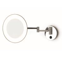 Косметическое зеркало Bertocci 188 6215 6050 настенное, круглое, LED-подсветка, выключ., 3-х кратное увелич., цвет: никель матовый