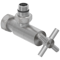 Вентиль запорный угловой Сунержа 071-1408-1234 3/4"x1/2" г/ш, сатин