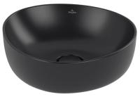 Раковина накладная 40 см Villeroy & Boch Antao 4A7240R7, CeramicPlus, цвет Pure Black