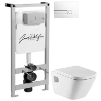 Комплект подвесной унитаз Roca The Gap 346477000 + 801472004 + система инсталляции Jacob Delafon E5504-NF + E4326-00