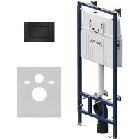 Инсталляция Am.Pm MasterFit, I012710.0238, для подвесного унитаза, с клавишей ProC S, механическая, цвет черный матовый