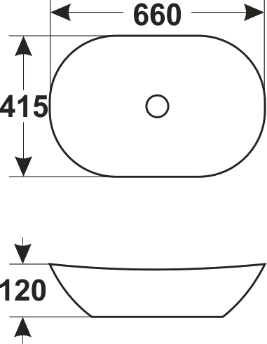 раковина накладная melana 805-78124