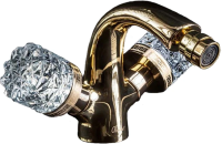 Смеситель для биде Boheme Crystal 296-CRST Золото