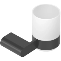 Стакан для зубных щеток Cezares Stylus STYLUS-TUMS-NOP настенный, черный матовый