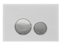 Клавиша для инсталляции Allen Brau Priority 9.20005.20 для унитаза, стекло, белая глянцевая / хром