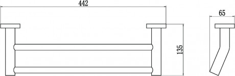 Полотенцедержатель 44,2 см Savol 87 S-408748