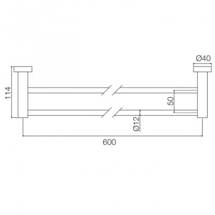 Полотенцедержатель Fima Carlo Frattini Rotola F6001/60CR