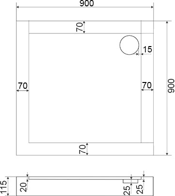 акриловый душевой поддон good door форум 90x90 пн00030