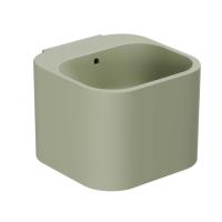 Azzurra Tandem Раковина подвесная 44x43xH32 см, без отв., с переливом, цвет: Nature green