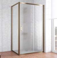 Душевой уголок Vegas Glass ZP+ZPV 110*70 05 02 профиль бронза, стекло шиншилла