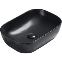 Раковина накладная Vincea VBS-102MB 45,5х32.5 см, цвет черный матовый