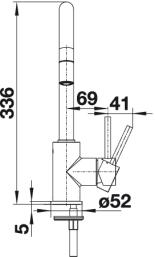 смеситель для кухни blanco mida-s 521455 антрацит