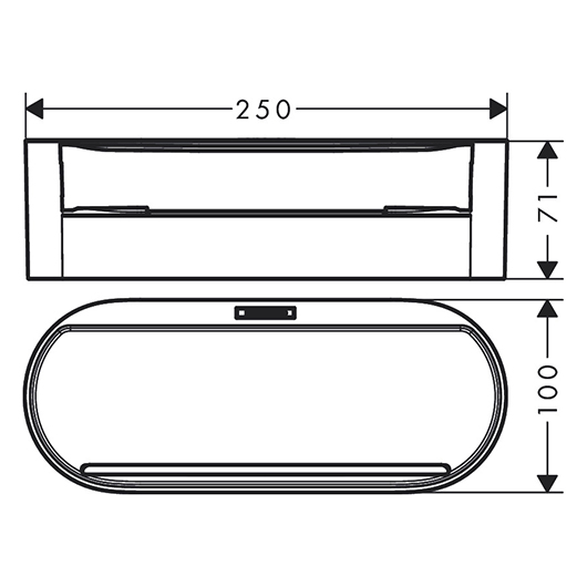Корзина для хранения глубокая Hansgrohe WallStoris 27912670, матовый черный