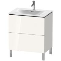 Duravit L-Cube Тумба напольная под раковину # 234473, 2 ящика, 704x720x481мм, цвет White High Gloss
