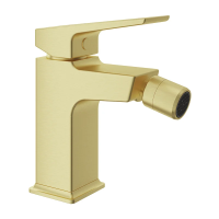 Смеситель Aqueduto Claro CLA0550 для биде, без донного клапана, шлифованное золото