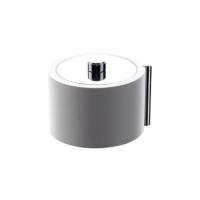 Контейнер с крышкой Bertocci Easy 130 0932 0000, композит, цвет: белый матовый/хром