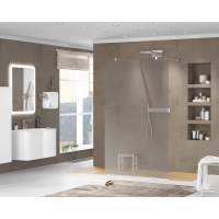 Неподвижная перегородка 100 см Cezares LIBERTA-L-2-100-GR-Cr графитовое