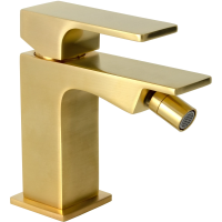 Смеситель Remer Absolute AU20BG для биде, с донным клапаном, золотой матовый