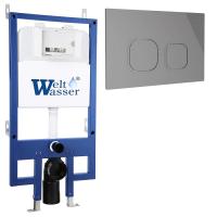 Инсталляция для унитаза WeltWasser WW INS Bamberg 545 CR с хром кнопкой смыва