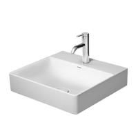 Раковина Duravit DuraSquare 50х47 см, без перелива, выпуск с керам покрытием, с 1 отв под смес, крепеж, белая