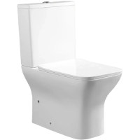 Унитаз-компакт Ceruttispa Elleros CT10093 безободковый, с сиденьем микролифт, белый
