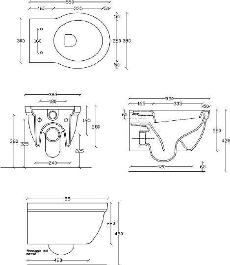 унитаз подвесной galassia ethos 8439