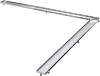 Основа для плитки TECE TECEdrainline "plate" 611070: угловая 90°, нержавеющая сталь, 100x100 см, глянец