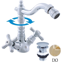 Смеситель Rav Slezak Morava Retro MK121.5/9Z для биде, с донным клапаном, золотой