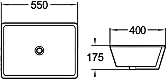 раковина 55x40 см santiline sl-3004