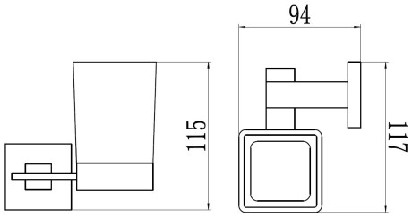 Стакан Savol 65C S-06558C