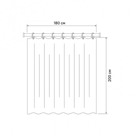 Штора для ванной комнаты 200*180 Iddis Basic B53P218i11