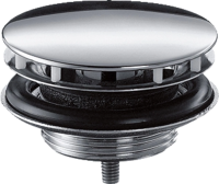 Донный клапан Hansgrohe 50001800 для раковины, универсальный, с фиксированной крышкой, хром