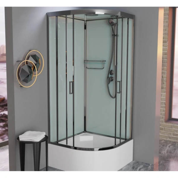 душевая кабина 90x90x220 см frank f409/2 brilliant 183009 прозрачное